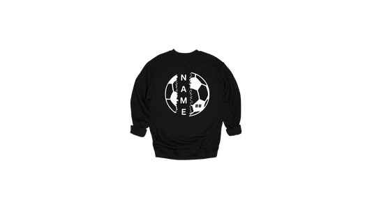 Customized soccer ball hoodie/crew